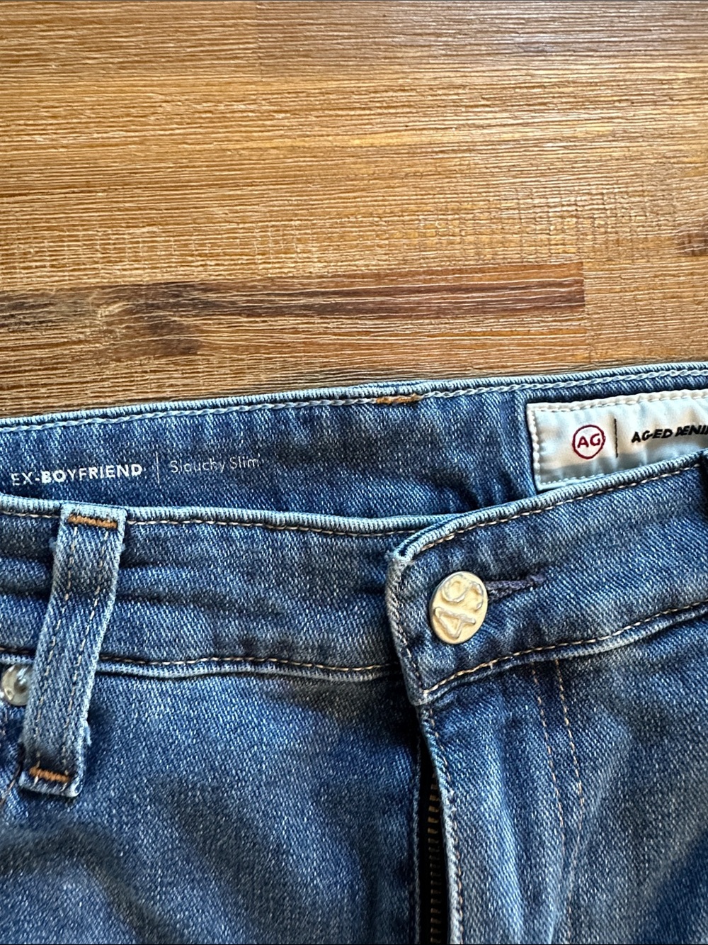 Ag Adriano Goldschmied Ex-Boyfriend Slouchy Slim Jeans - Blue Denim